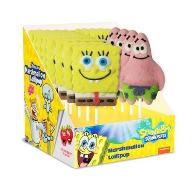 Marshmallow Lolipop Sponge Bob &Patrick 12 adet