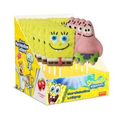Marshmallow Lolipop Sponge Bob &Patrick 12 adet